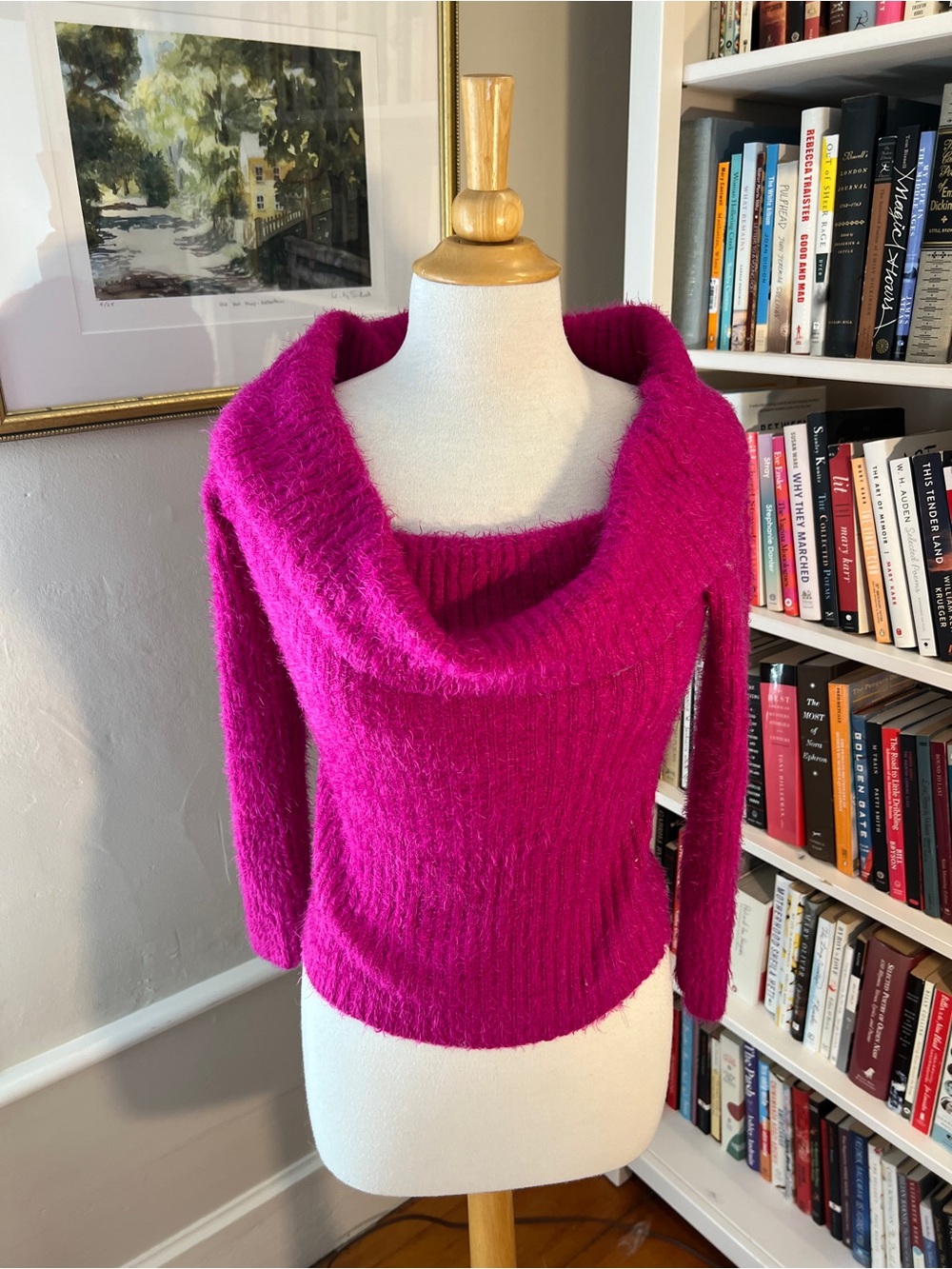 Forever 21 Fuchsia Cowl Neck Sweater